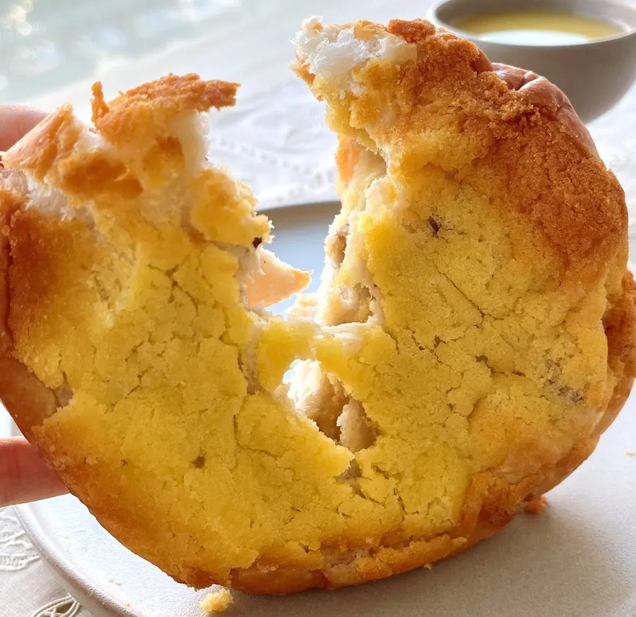 Sweet potato mousse visible inside the sweet potato bread