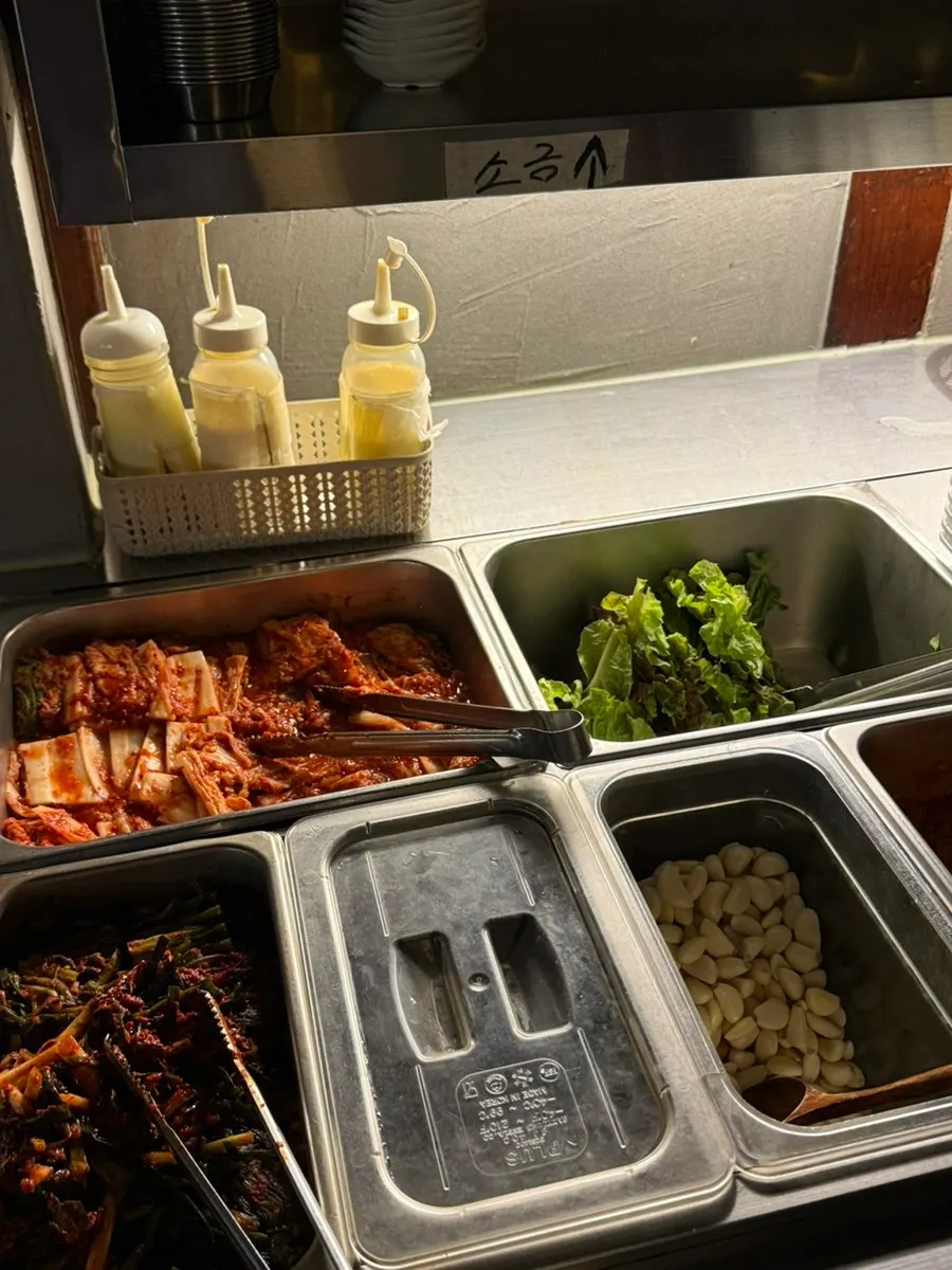 The self-serve bar inside the restaurant