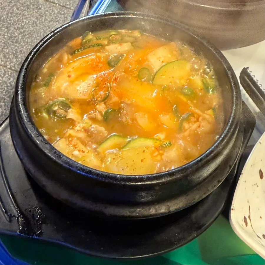 Kimchi fried rice served wrapped in foil