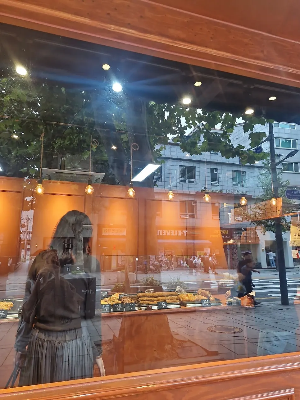 Finishing up Munhwa Bakery bread takeaway