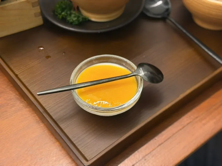 후식으로 나온 망고푸딩