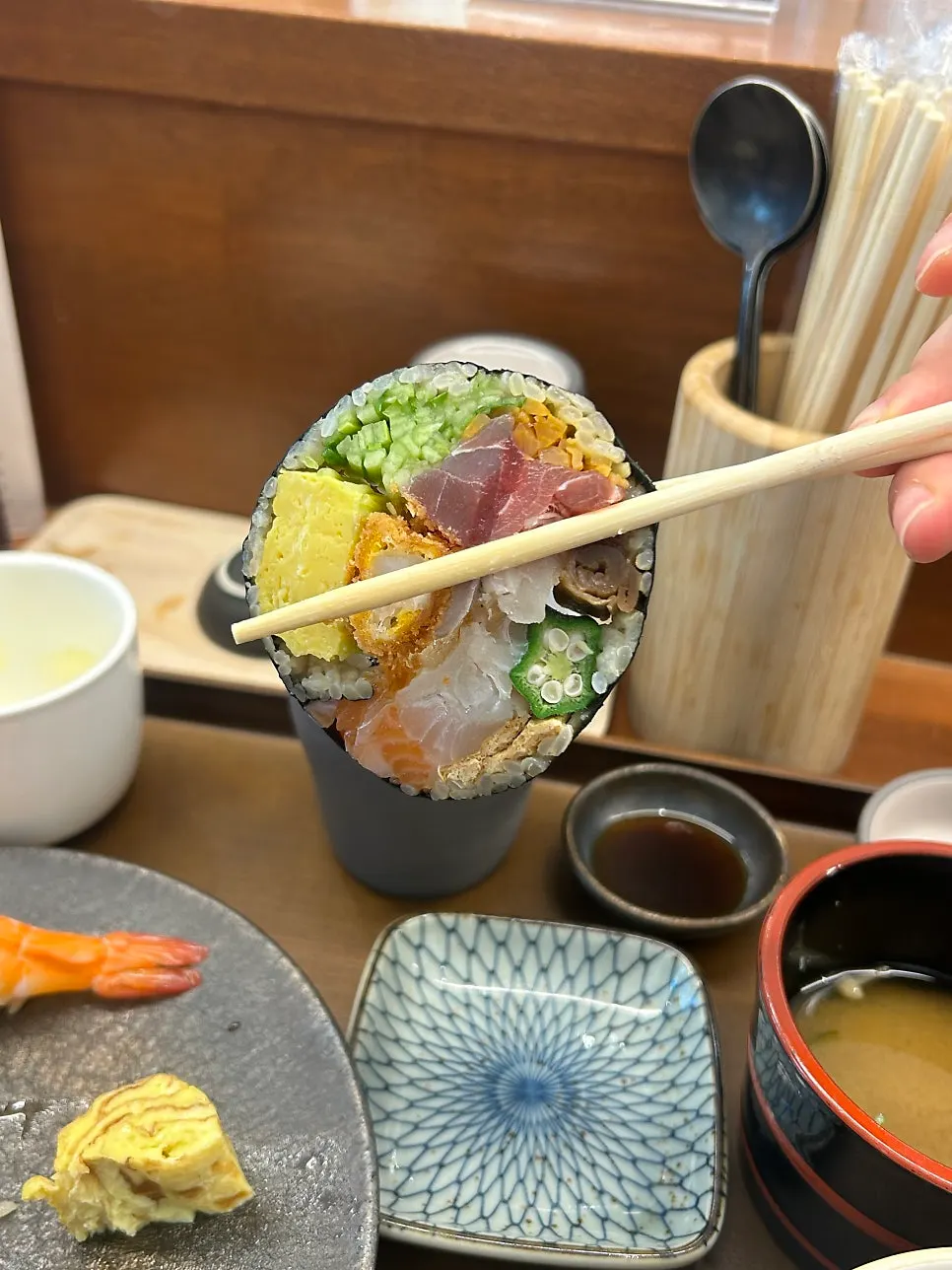 A large piece of futomaki