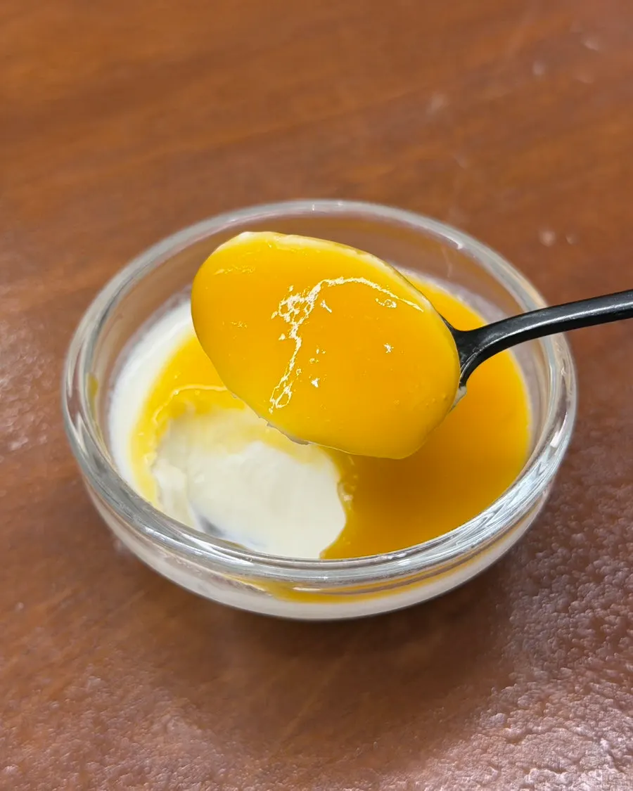 A cup of springy pannacotta dessert