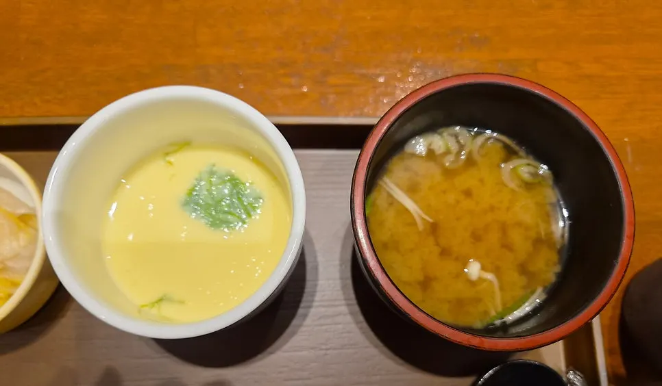 Soft-textured steamed egg at Ilpum