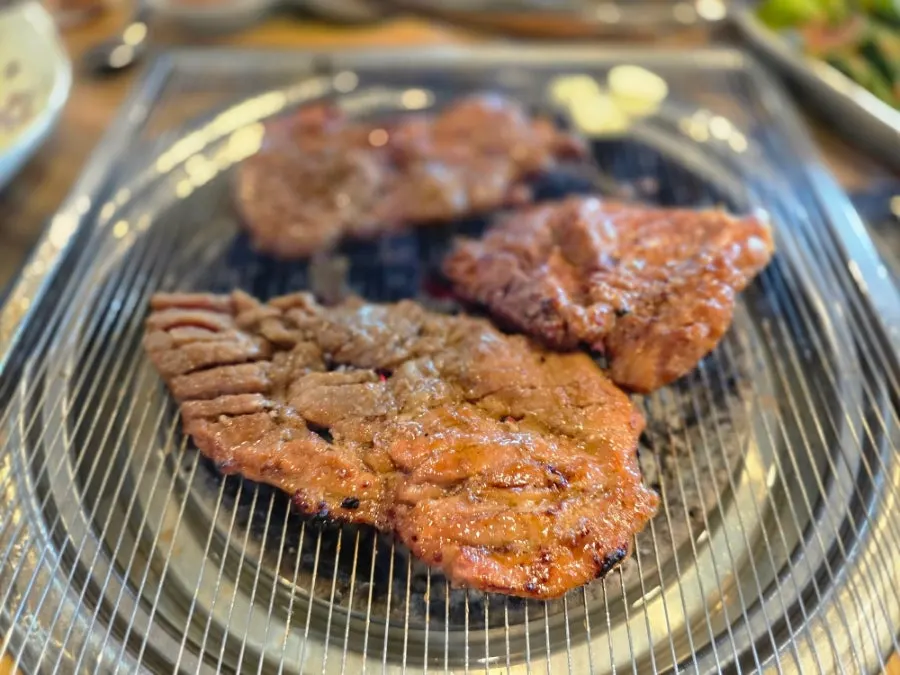 일품참숯갈비 돼지갈비 클로즈업