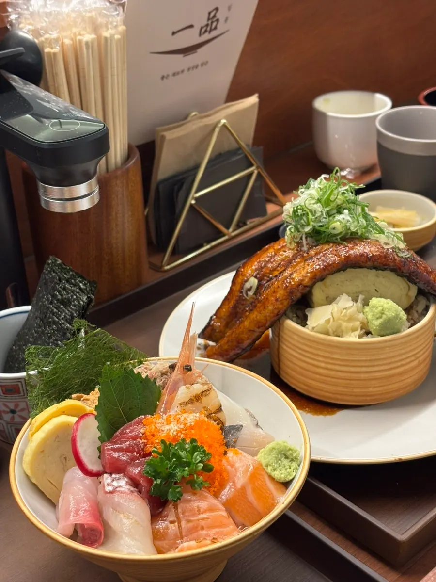 식사를 마친 일품 강남점 테이블