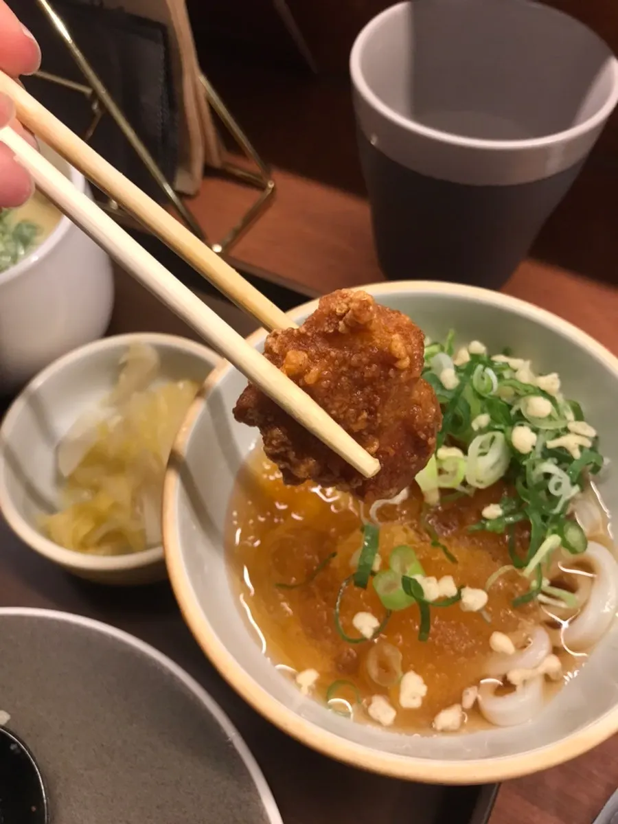Kaisendon served with an array of side dishes