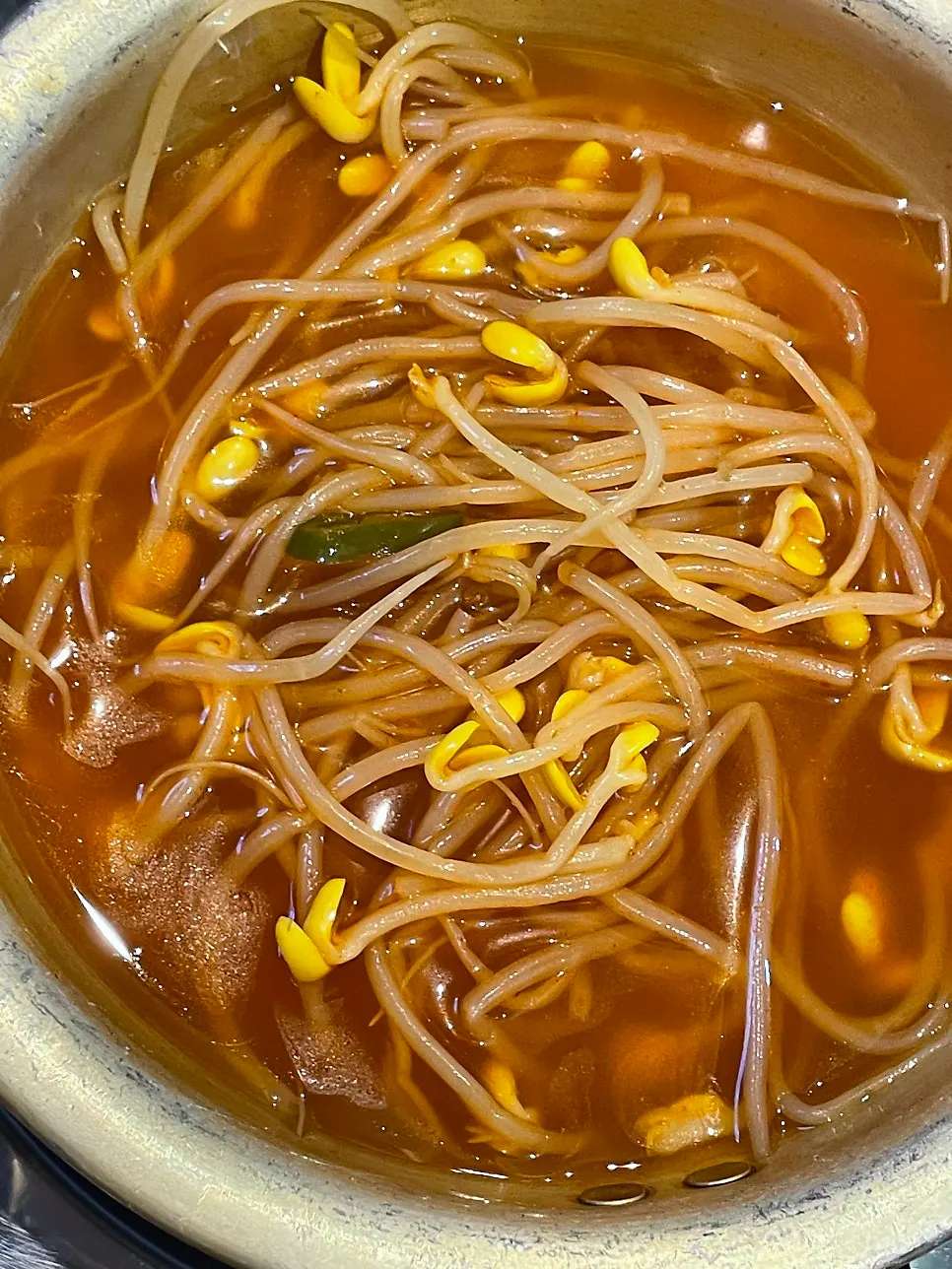 Close-up of the complimentary liver and tripe