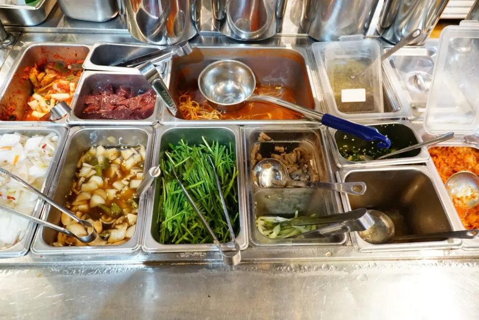 A mix of side dishes eaten to vary the flavors