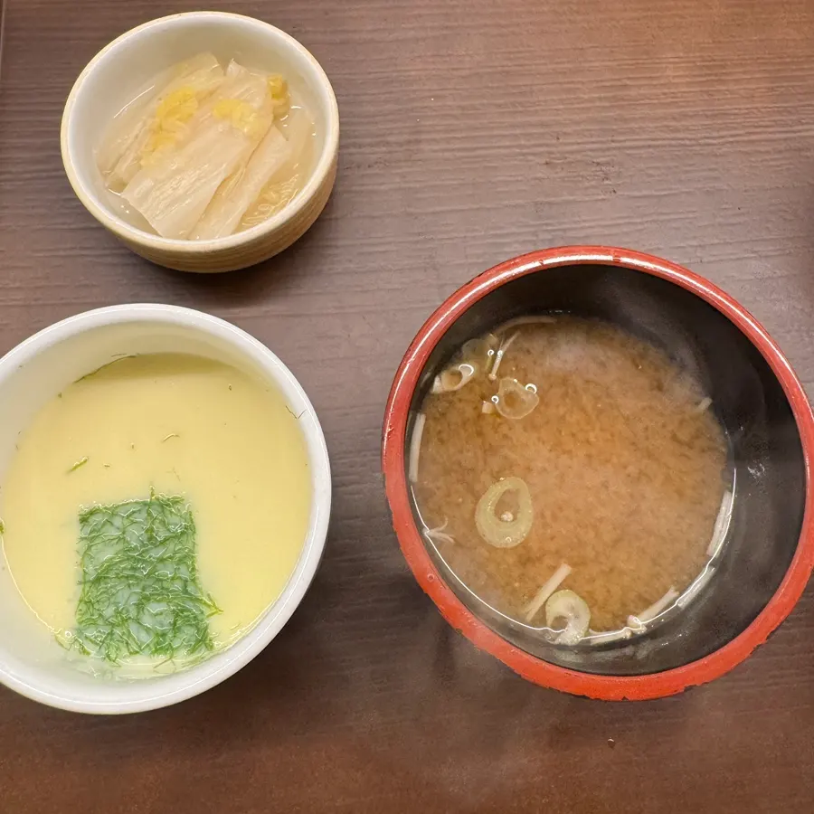 감태 올린 차완무시와 미소된장국