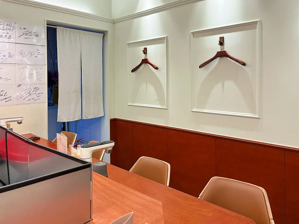 View of the table seating area