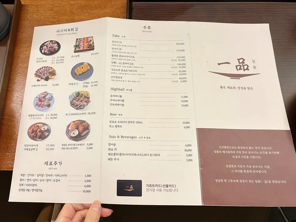 List of kaisendon and sushi menu items
