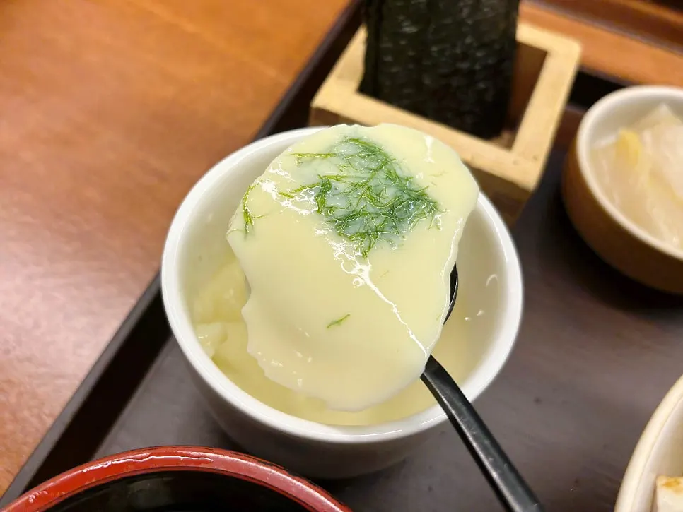 Complimentary chawanmushi egg custard