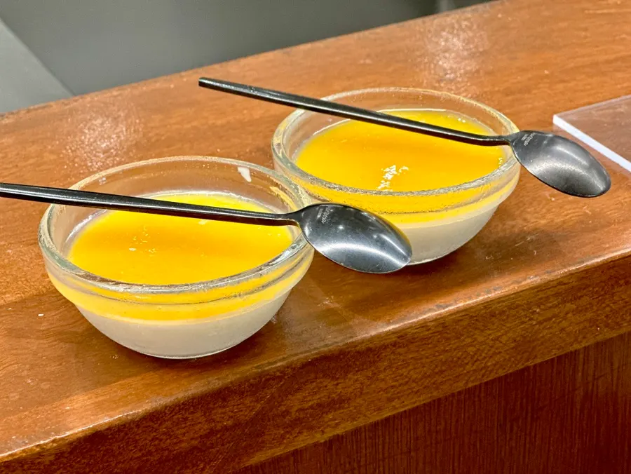 Mango dessert served at the end of the meal