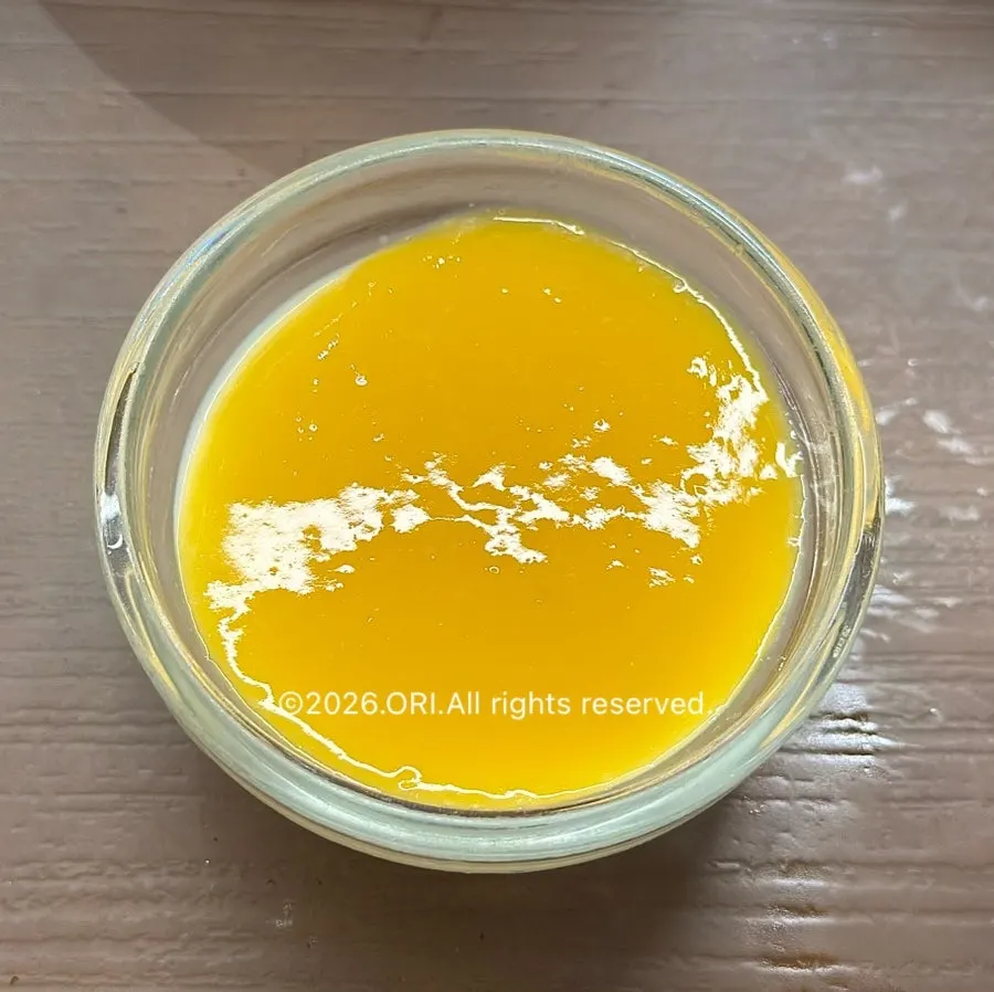 Cold dessert pudding served after the meal