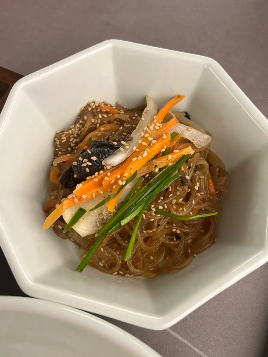 Sesame salad and japchae side dishes