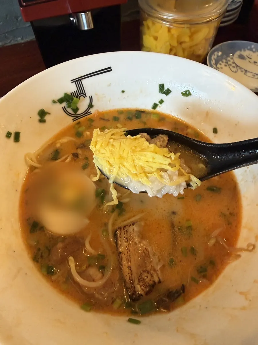 A spoonful of tamago-bap