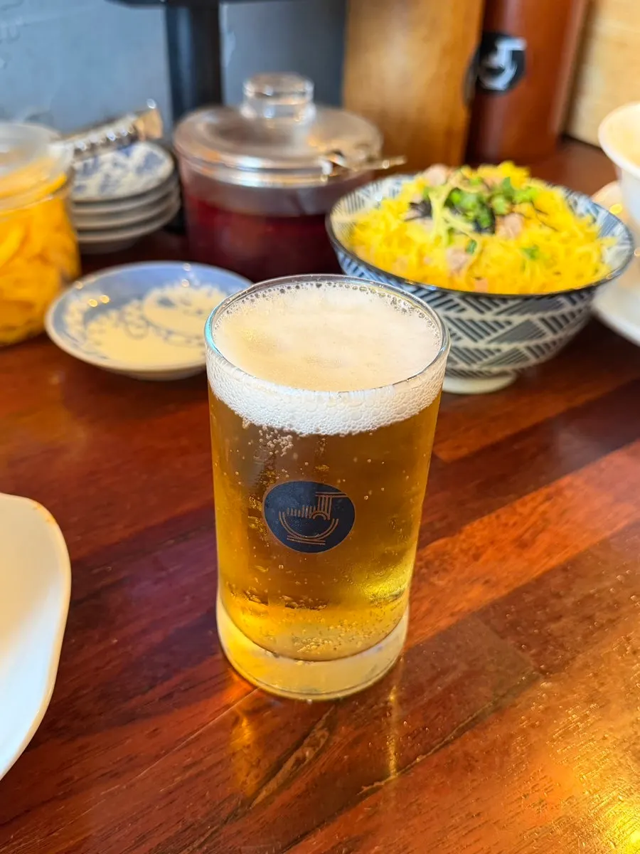 Tamago-bap served alongside ramen