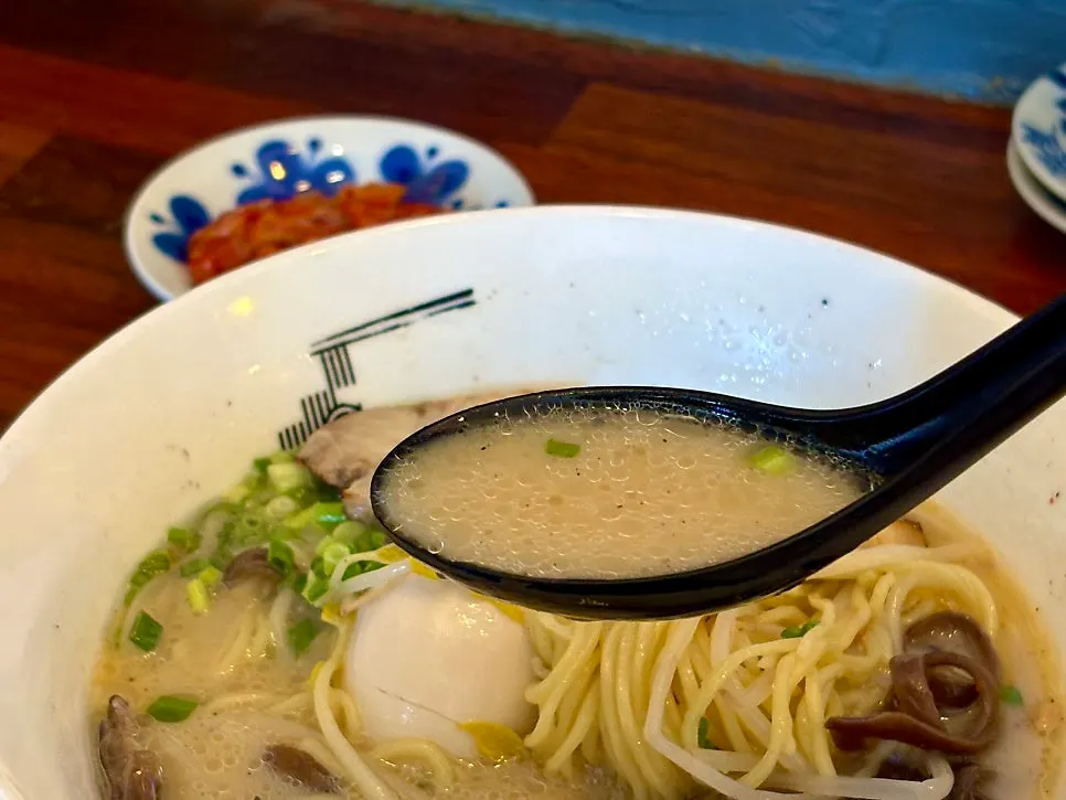 A bowl of Gyedan Ramen with milky broth