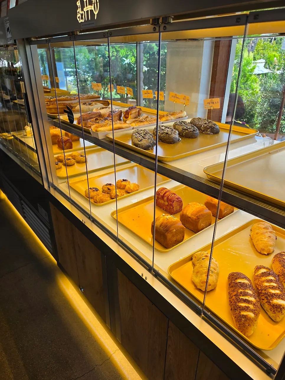 Cakes in the display case