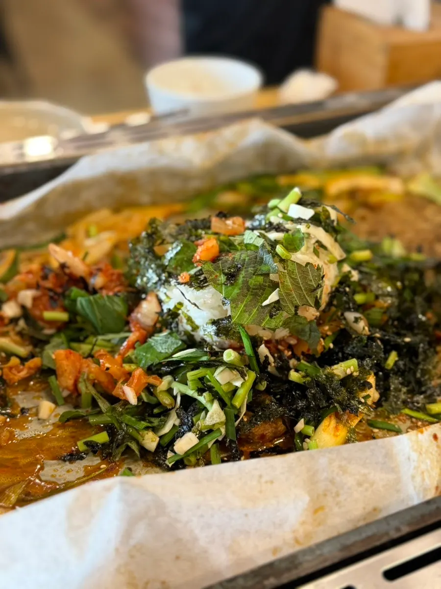 Duck soup served with the duck bulgogi meal