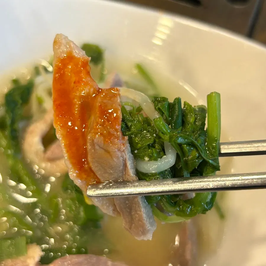 Duck soup meat eaten with chojang