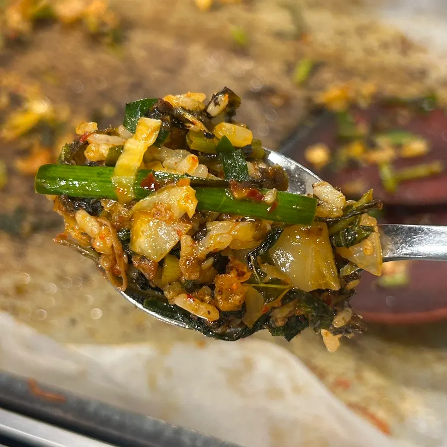 Nutty fried rice stir-fried in the remaining sauce