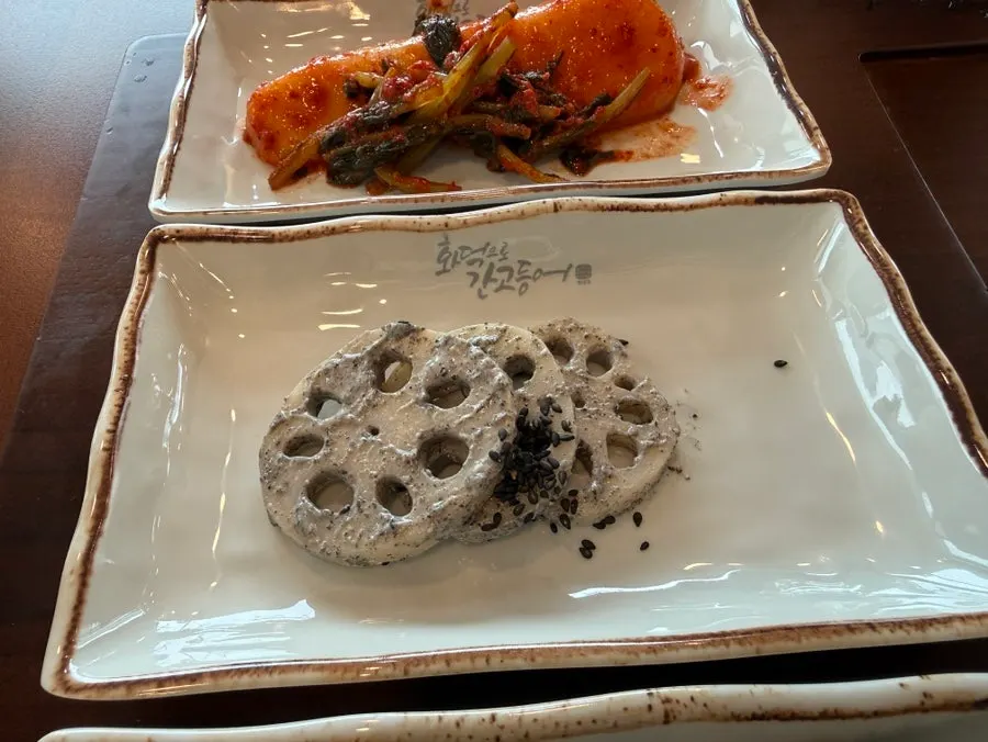 Selection of side dishes in the restorative set