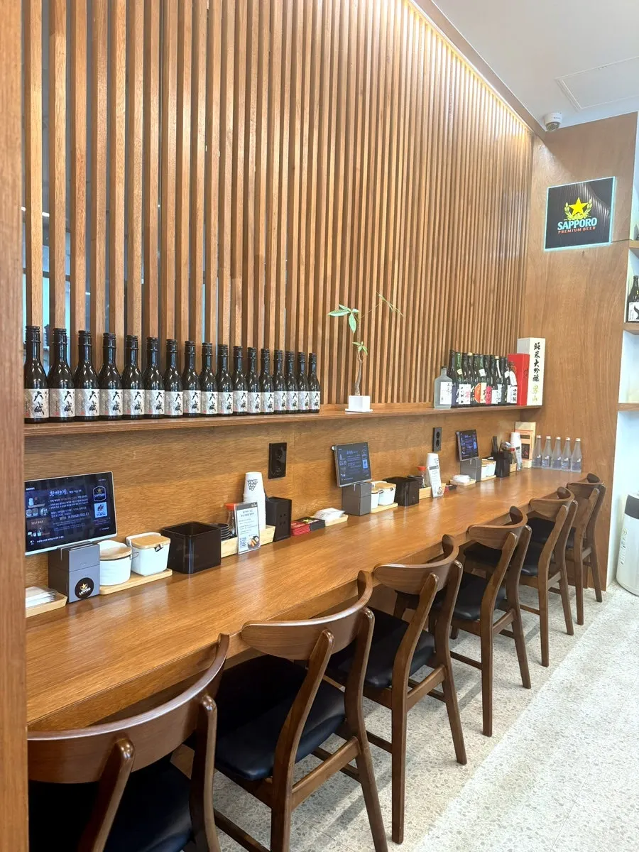Solo seats and bar seating ideal for dining alone