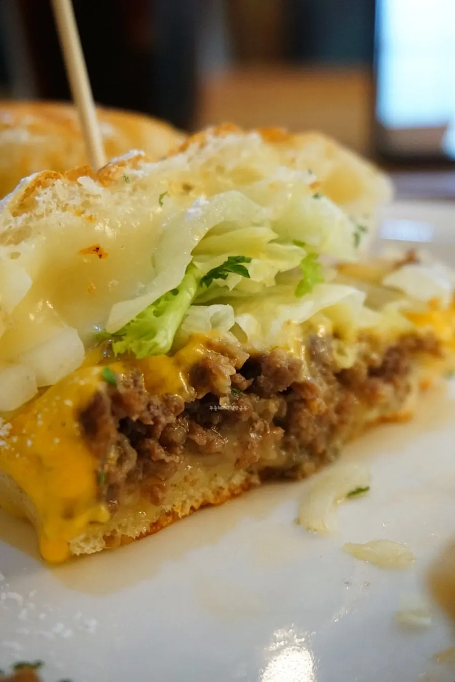 Cross-section of the crispy panini