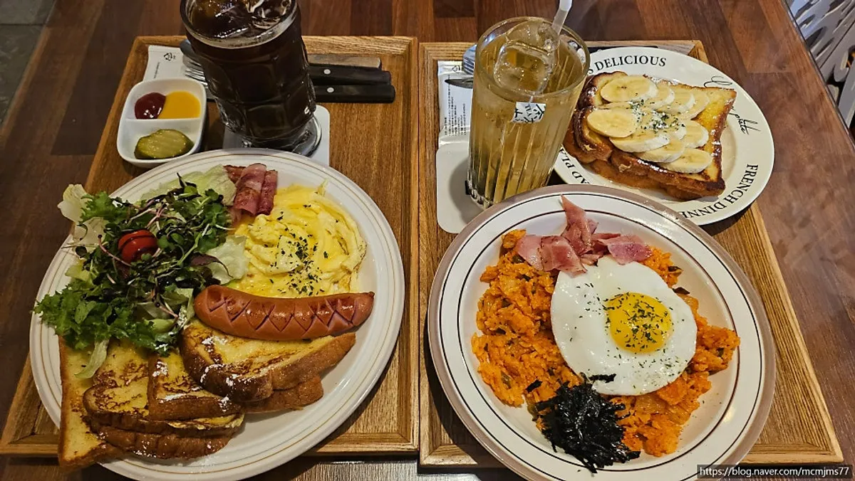 Brunch spread ordered for two