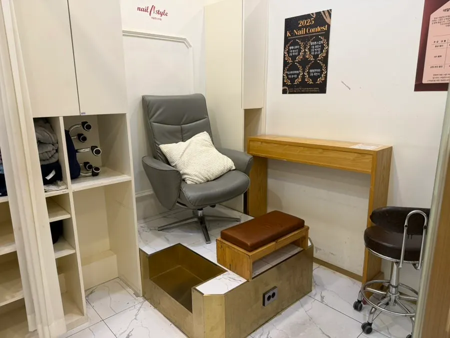 Spacious and comfortable nail salon interior