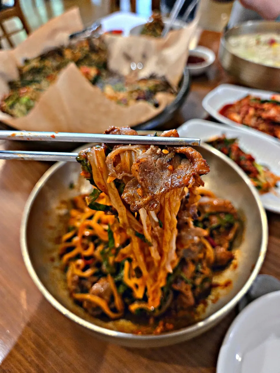 Beef brisket bibim kalguksu noodles