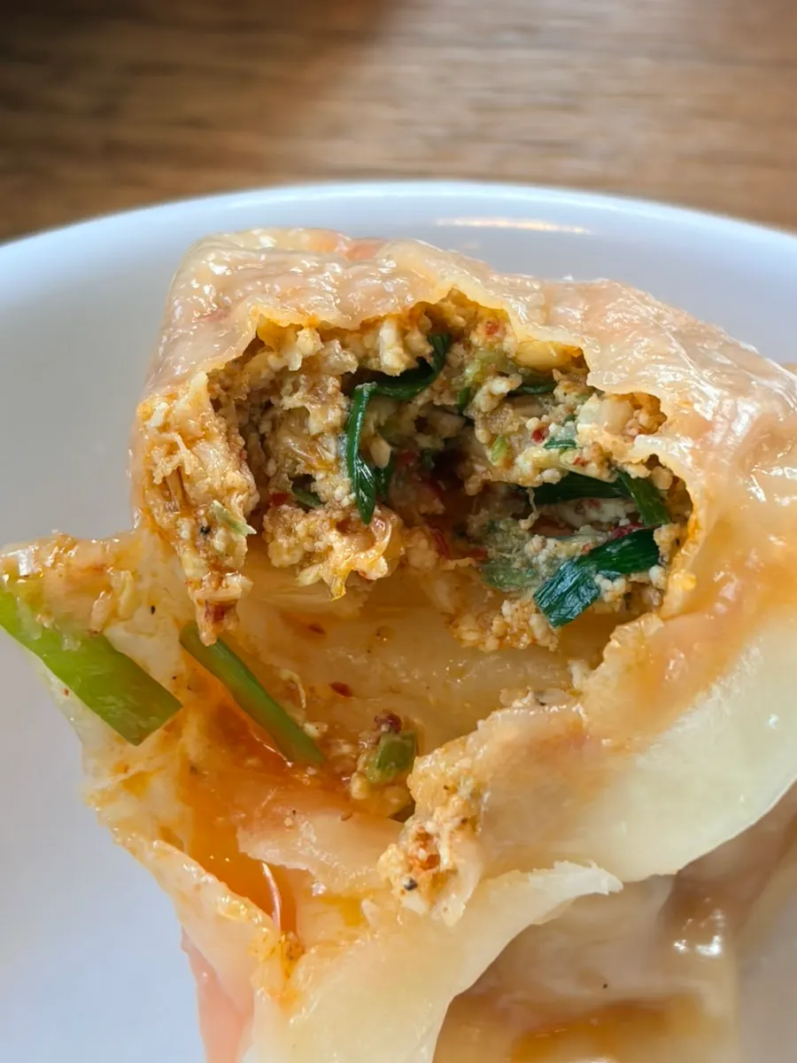 Shabu-shabu dumpling hot pot with steamed dumplings