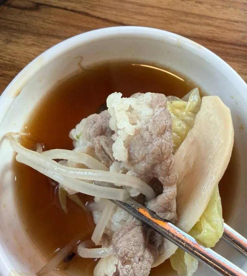 Beef shabu-shabu cooked in broth