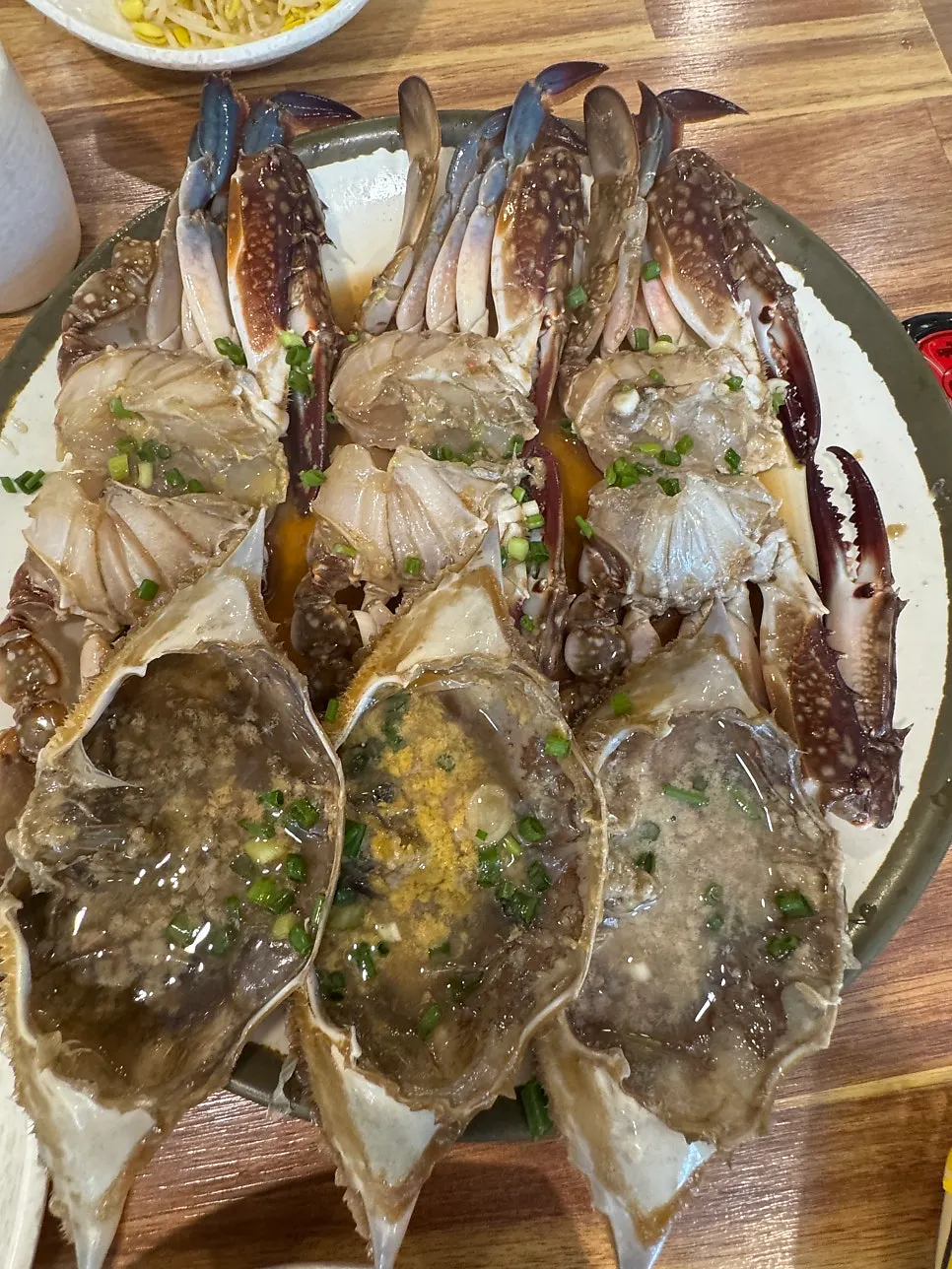 Soy crab meat squeezed onto rice