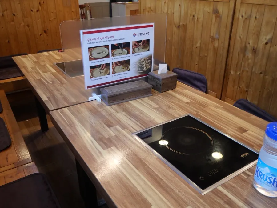 Clean and cozy seating inside the restaurant
