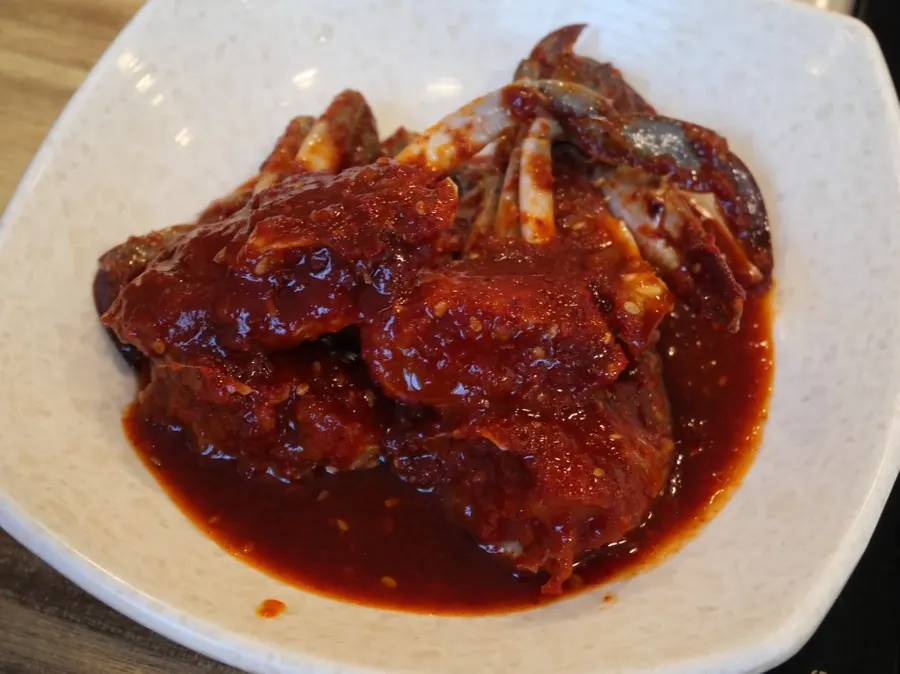 Spicy-sweet marinated crab