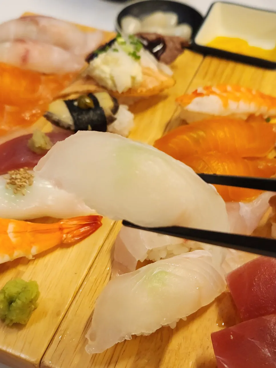 Mesa al final de la comida en Hwangje Sushi Ilsan Main Branch