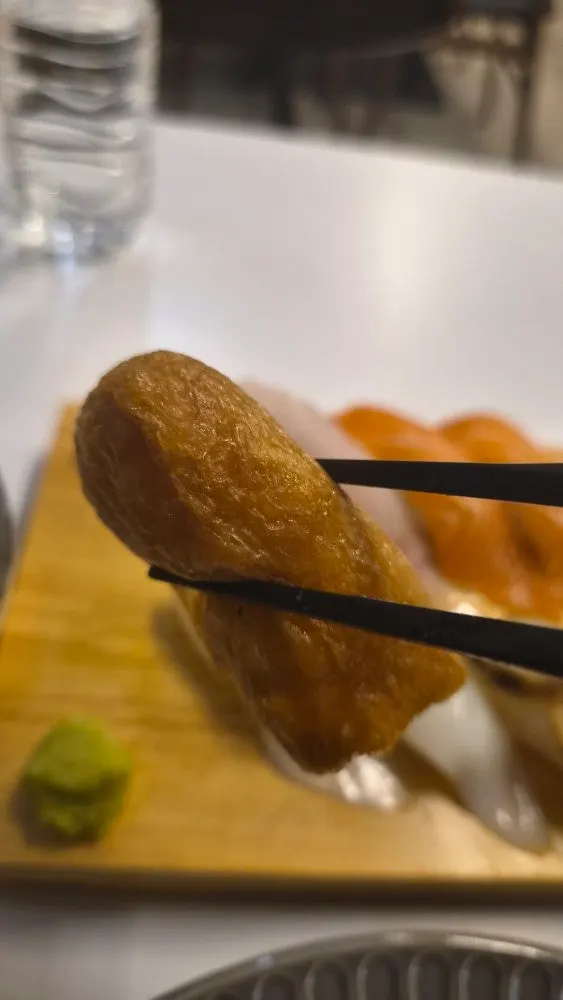 Glossy sushi neta close-up