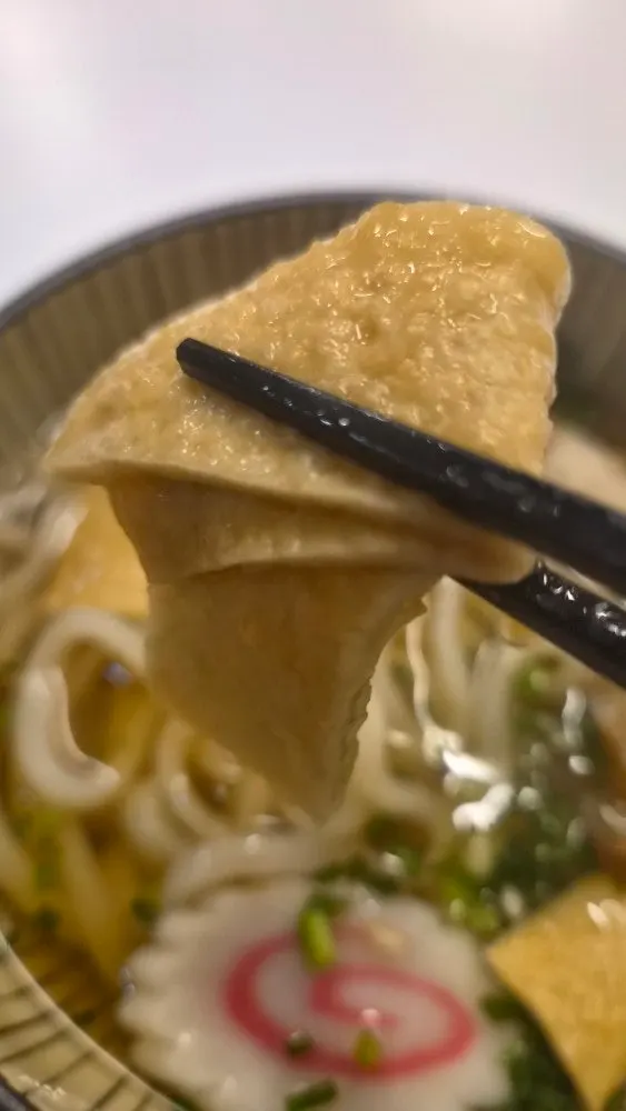 Chewy udon noodles and broth