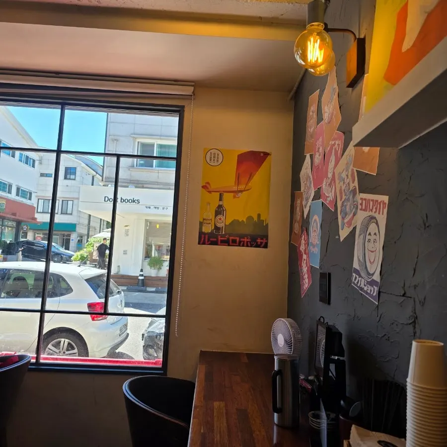 Restaurant interior with a Japanese ramen shop atmosphere