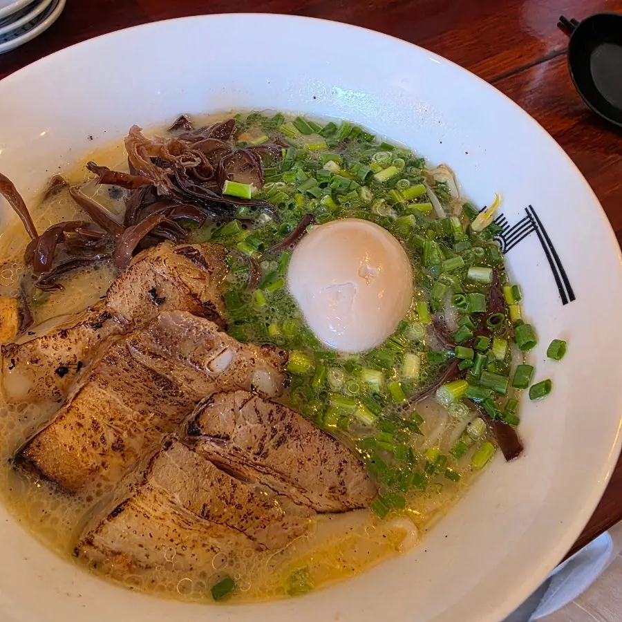 Ramen ordered at the standard broth richness