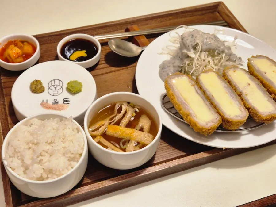 Kimchi katsu nabe and cheese cutlet order