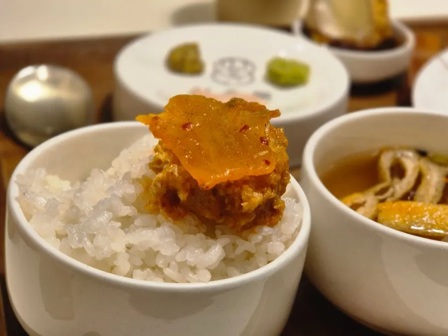 Moist tonkatsu soaked with broth