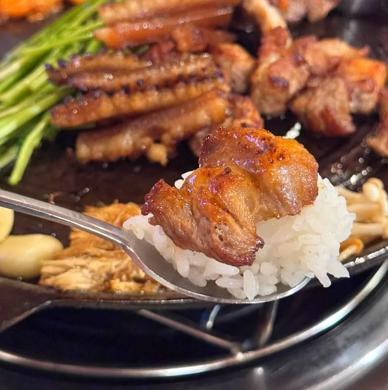 The Imdaejang table near the end of the meal