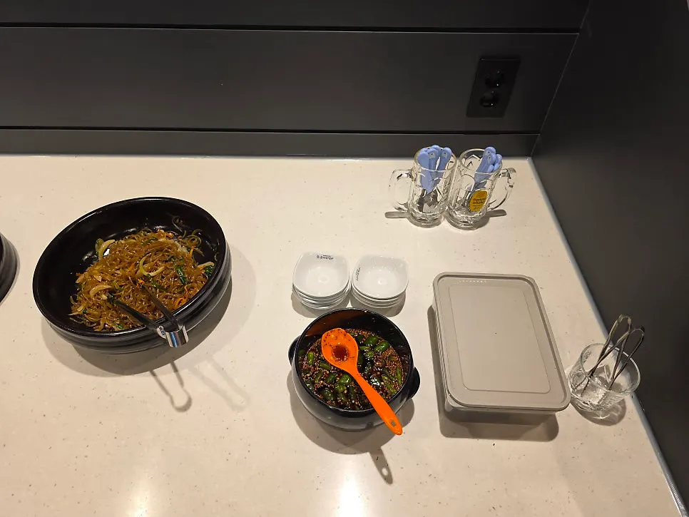 코다리명가 셀프코너 반찬 진열