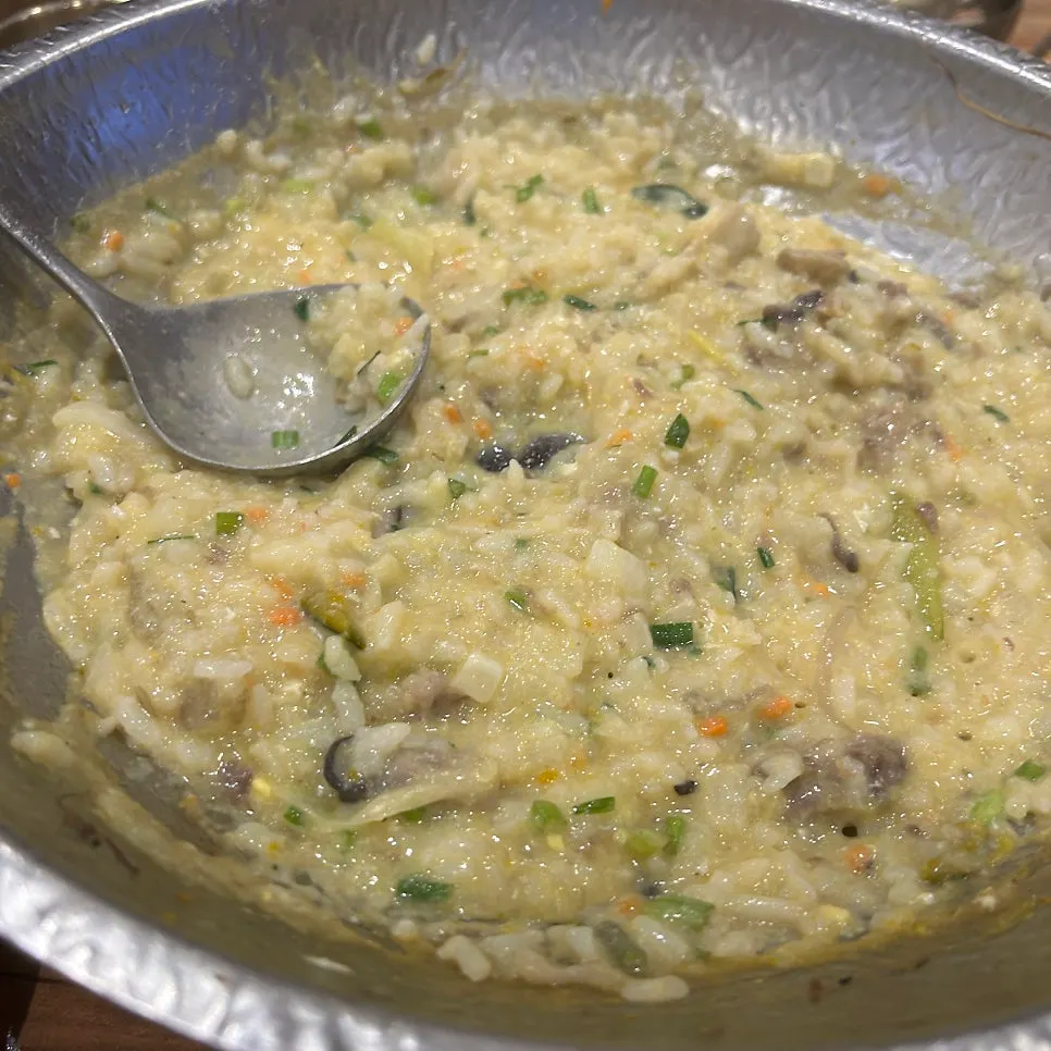 국수전골 식사 마무리 모습