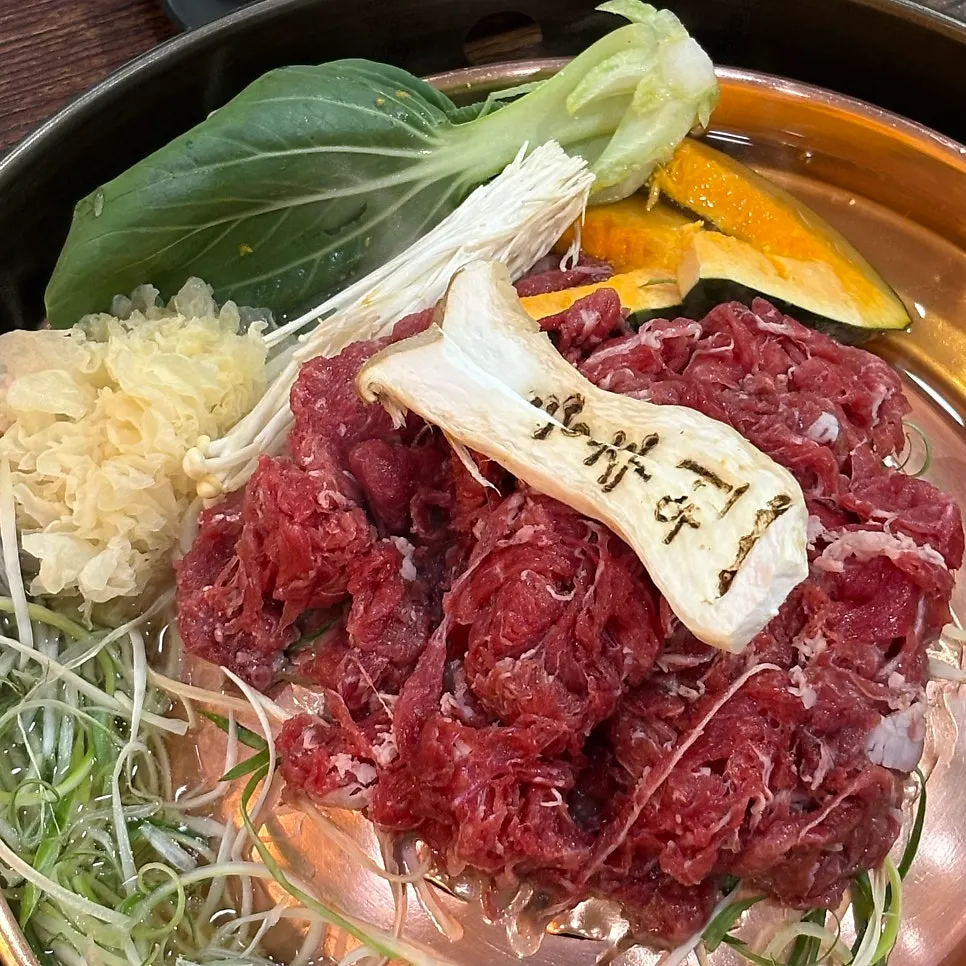 한우불고기전골 2인과 공기밥 기본 상차림