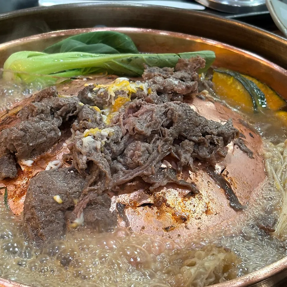 남은 치즈를 올린 치즈불고기